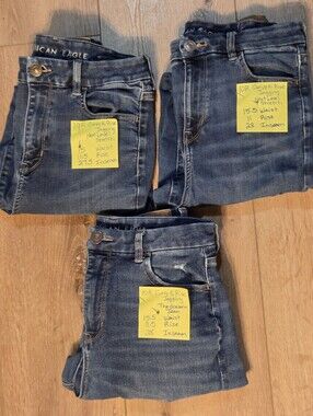 American Eagle Outfitters Dark Blue Curvy High-Rise Jeggings Bundle Size 10